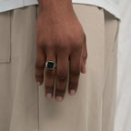 King Black Ring (Silver)