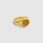Oval Tiger's Eye Ring (Gold)