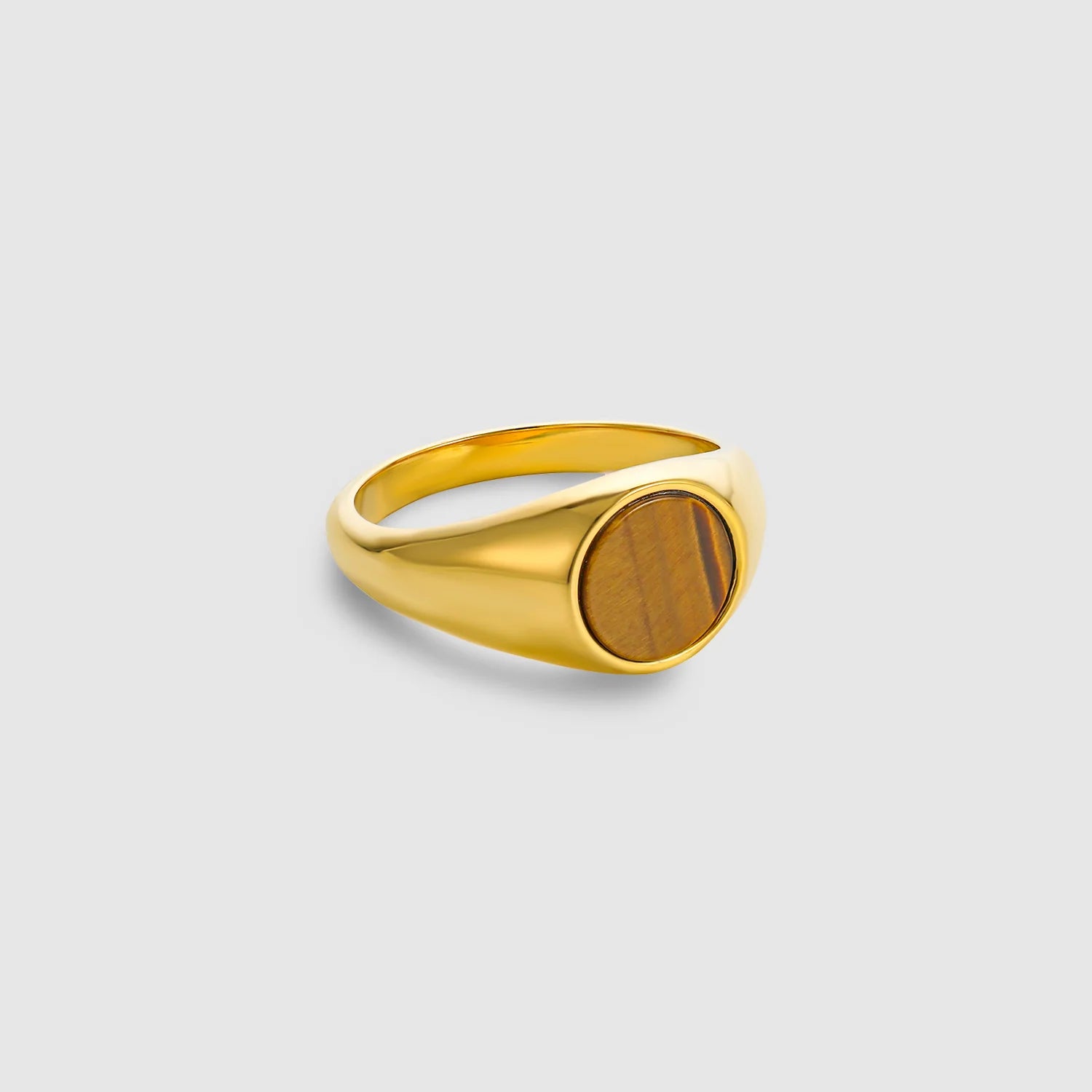 Oval Tiger's Eye Ring (Gold)