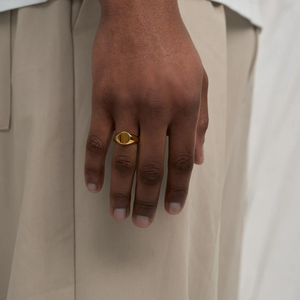 Oval Tiger's Eye Ring (Gold)