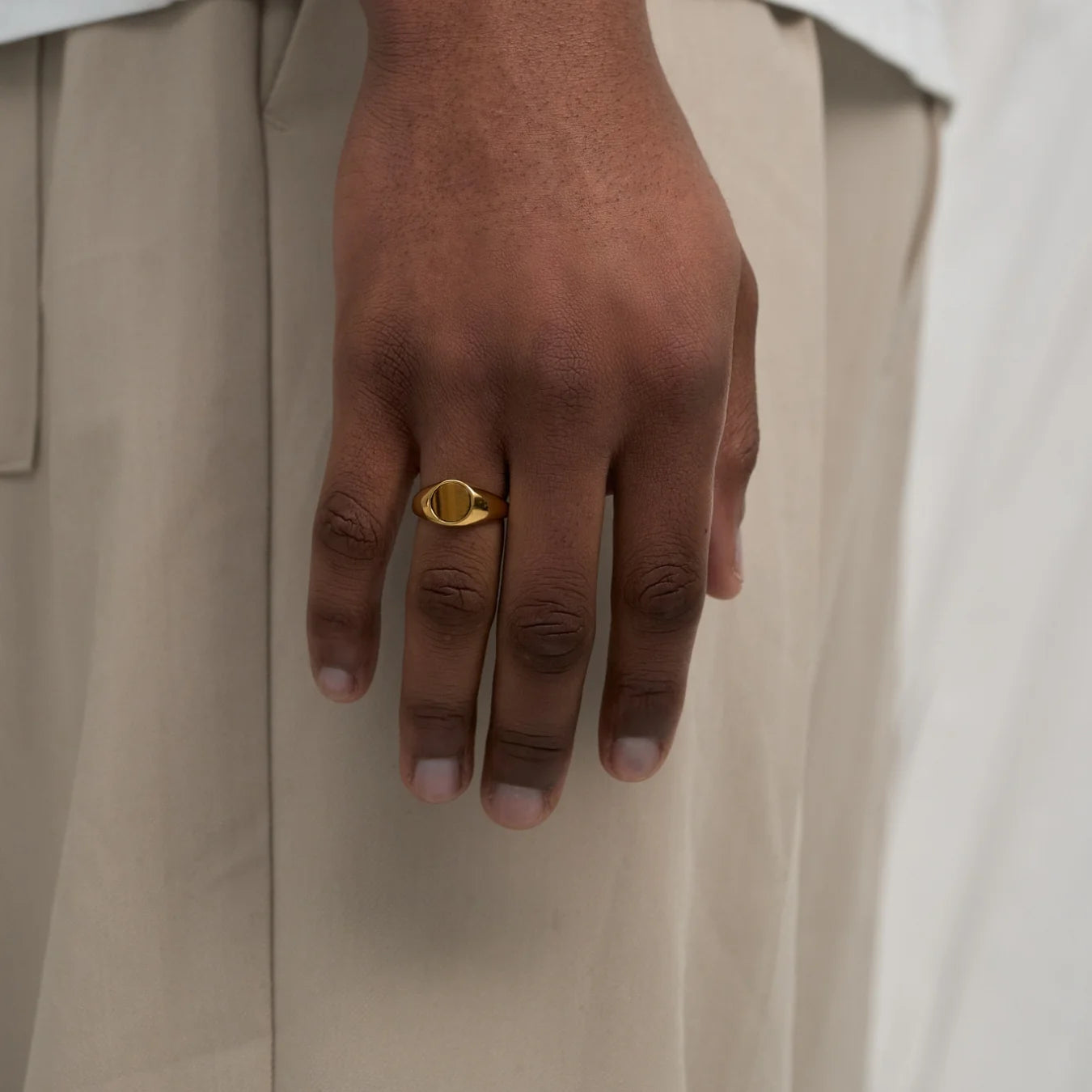 Oval Tiger's Eye Ring (Gold)