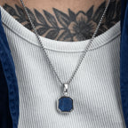 Blue Marble Square (Silver)